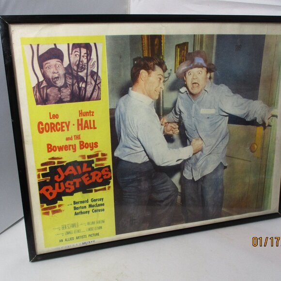 Vintage 1955  Bowery Boys Eastside Kids Framed Movie Lobby Card JAIL BUSTERS - Picture 2 of 8